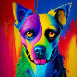 acrylic painting of a dog with bold brushstrokes vibrant colors and dynamic texture expressing emotion and realism download 2025 04 08t074908 843