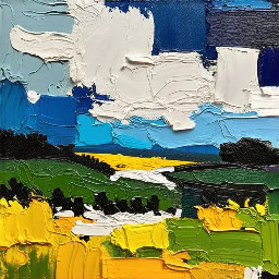 paysage toile format carré