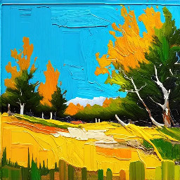 summer landscape square format