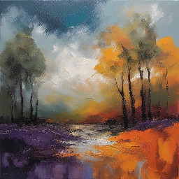 paysage toile format carré